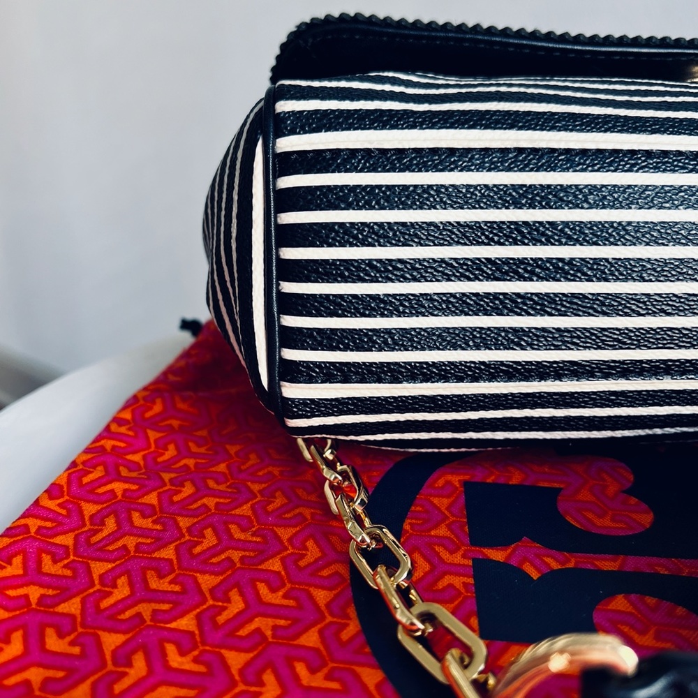 Tory Burch Viva Striped Crossbody Bag - Rare! - Picture 4 of 16